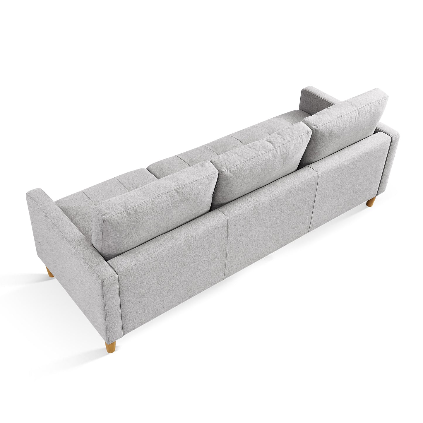 Stagecoach 87" 2 Piece Upholstered Tufted Reversible Sectional with Ottoman