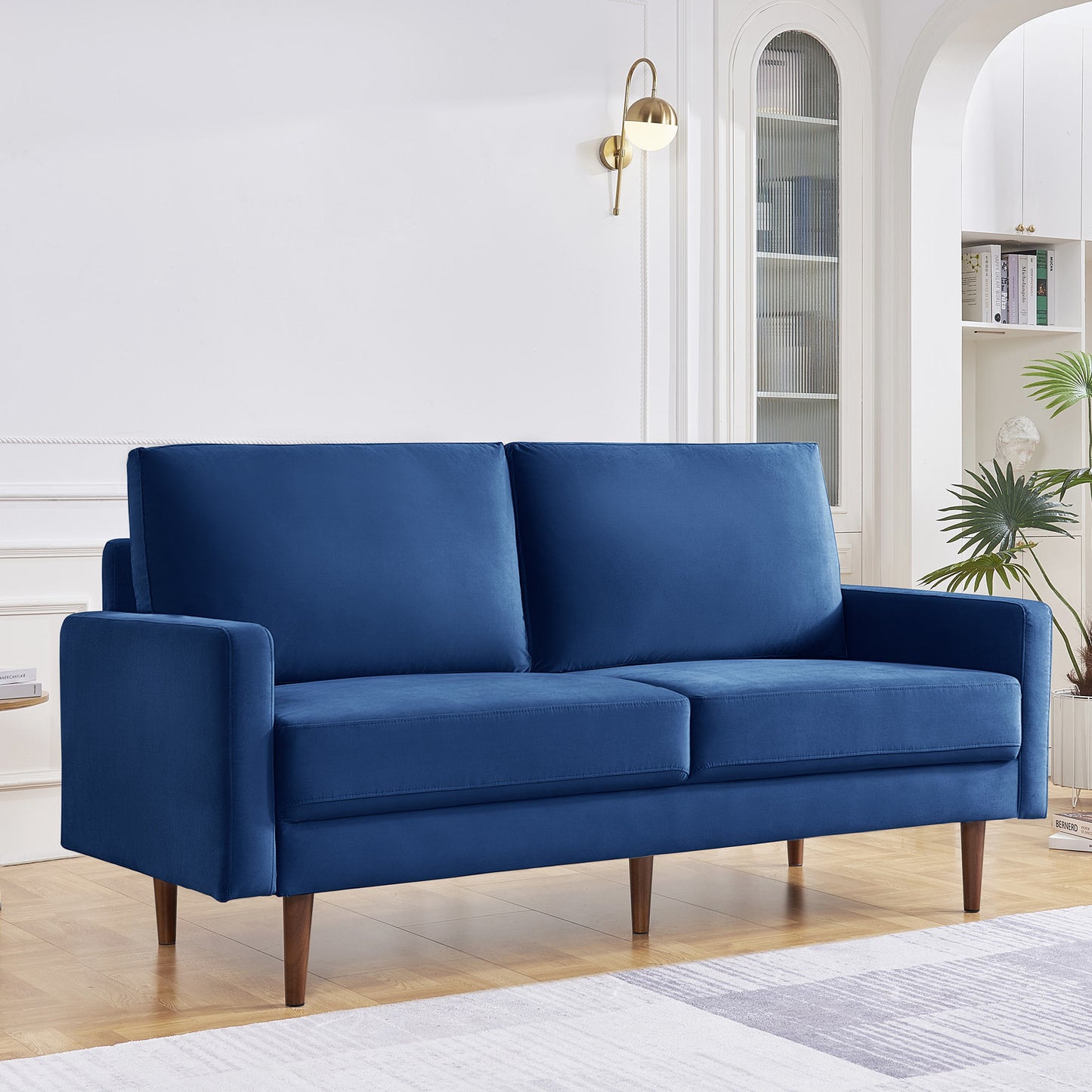 Lovelock 69" Upholstered Square Arm Velvet Loveseat