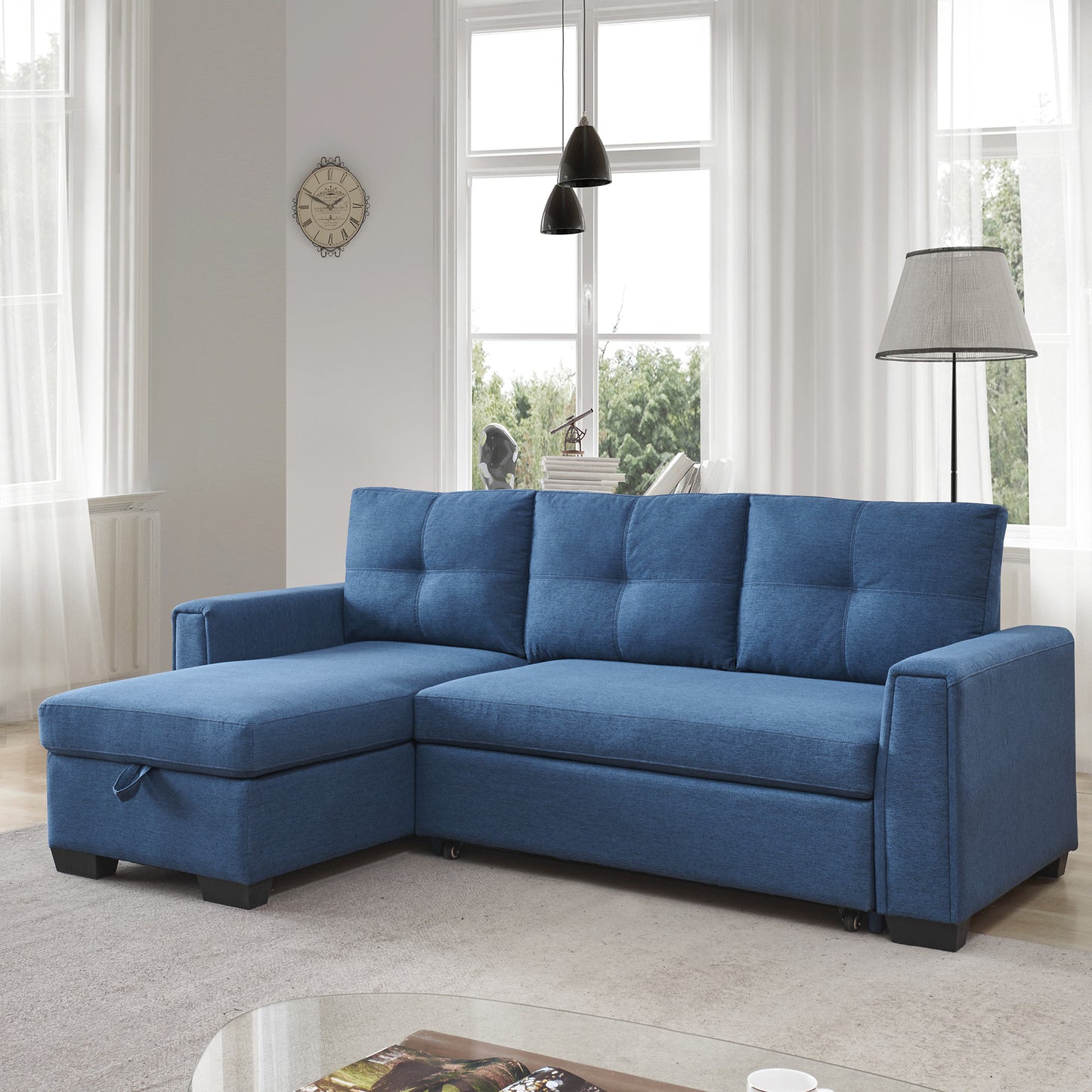 Mammoth 92" Sleeper Sectional Sofa Bed