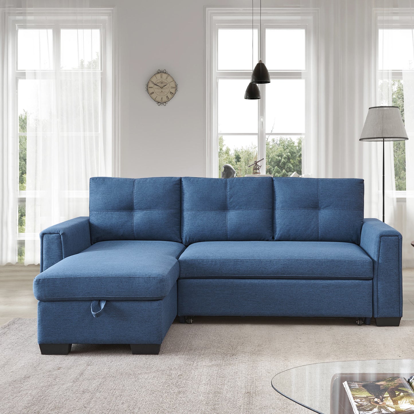 Mammoth 92" Sleeper Sectional Sofa Bed