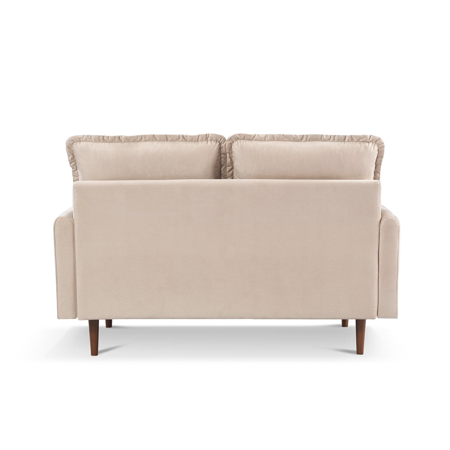 Zephyr 57" Upholstered Velvet Cambered Arm Loveseat