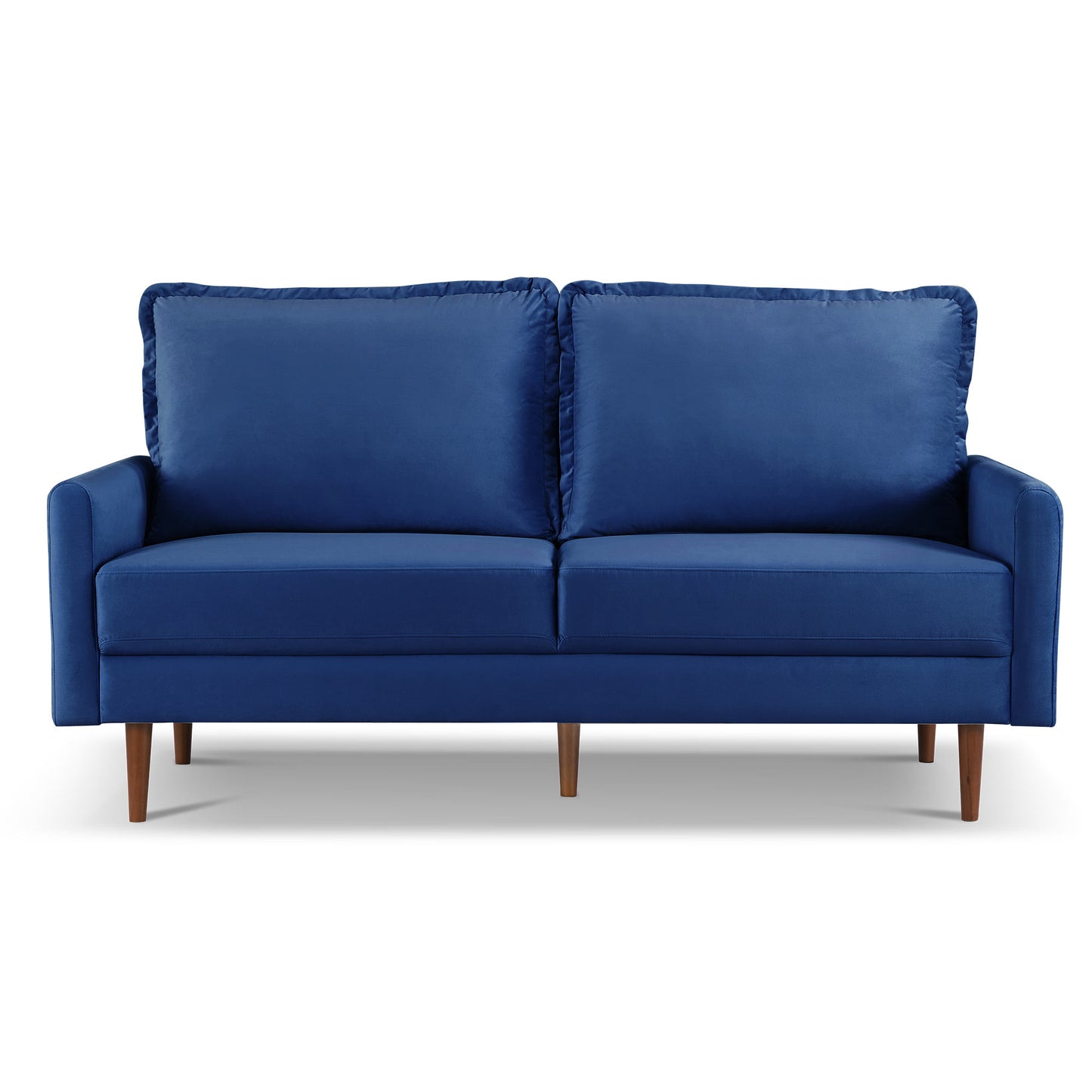 Zephyr 69" Upholstered Velvet Cambered Arm Sofa