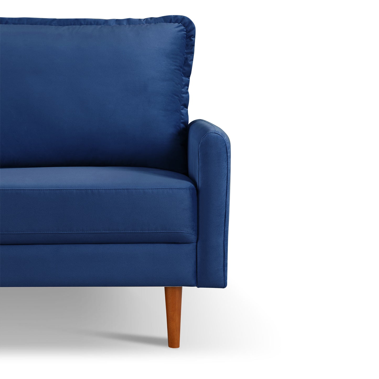 Zephyr 69" Upholstered Velvet Cambered Arm Sofa