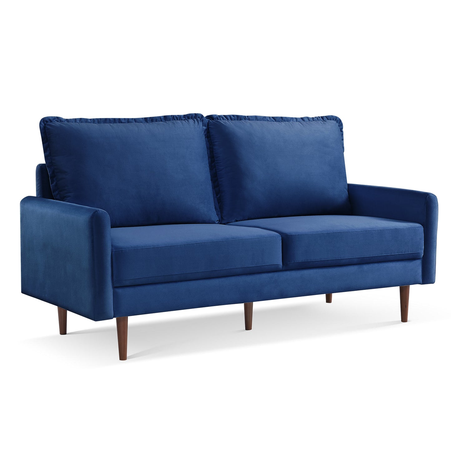 Zephyr 69" Upholstered Velvet Cambered Arm Sofa