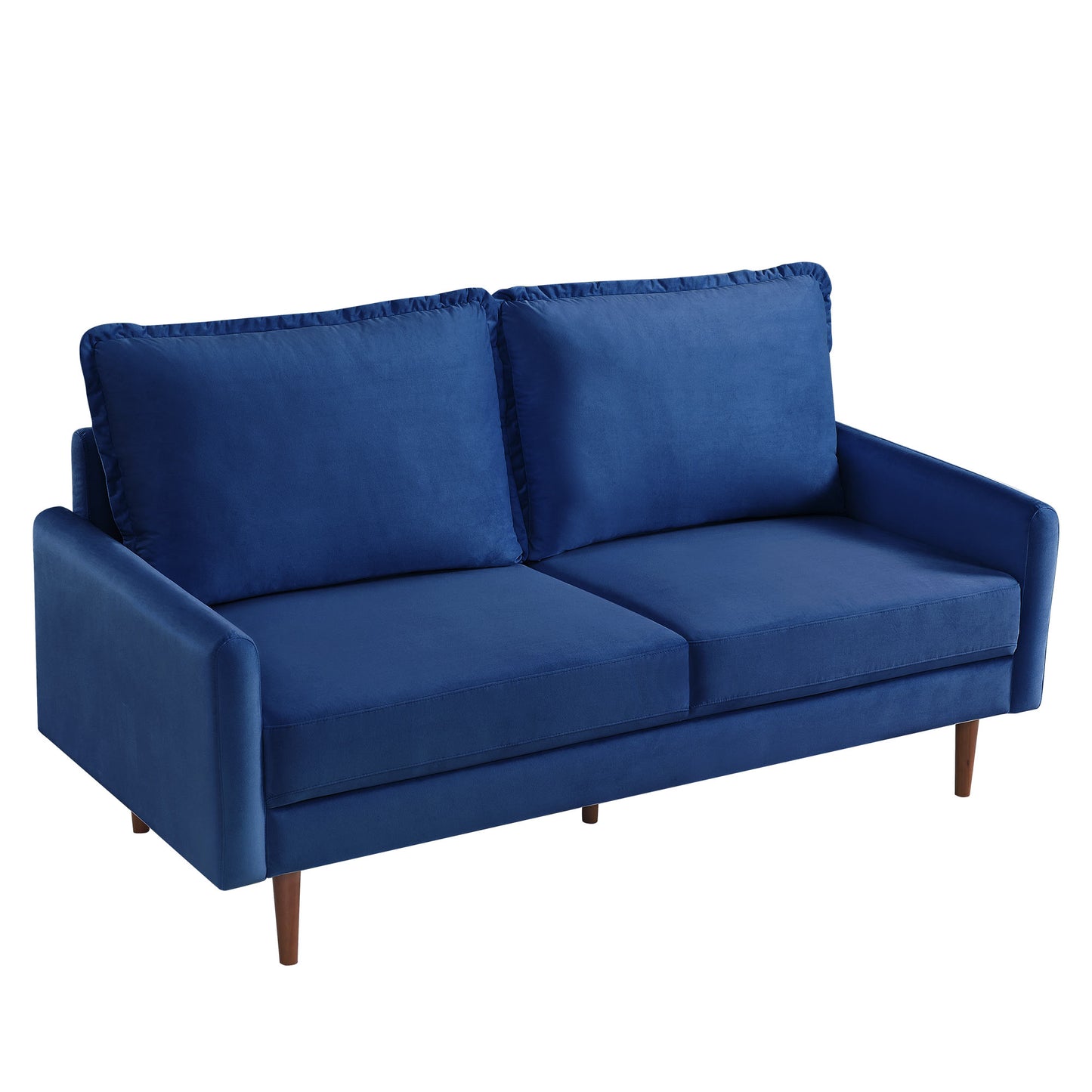 Zephyr 69" Upholstered Velvet Cambered Arm Sofa