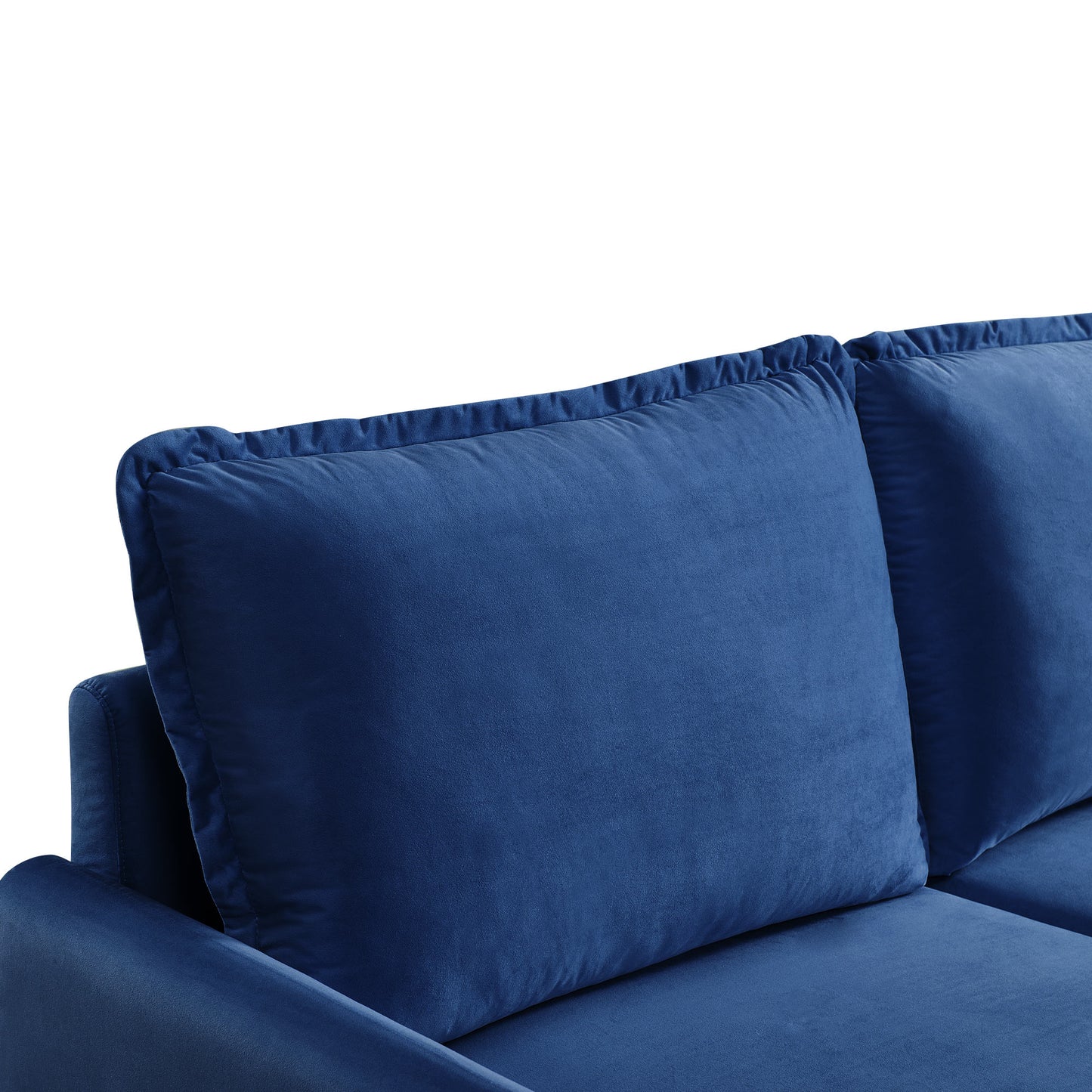 Zephyr 69" Upholstered Velvet Cambered Arm Sofa