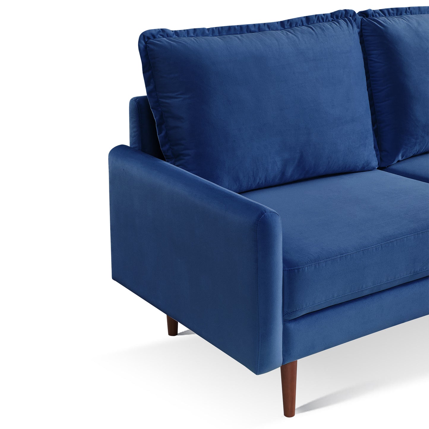 Zephyr 69" Upholstered Velvet Cambered Arm Sofa